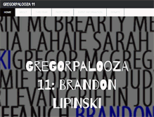 Tablet Screenshot of gregorpalooza.com